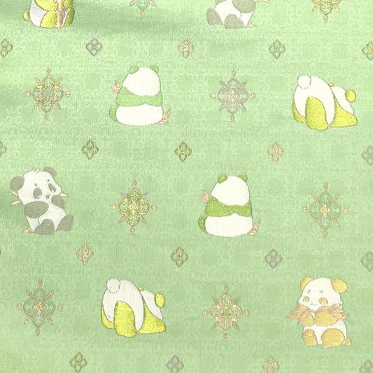 Li Dexi Song Brocade-Panda Elegant Pattern (Light Green)